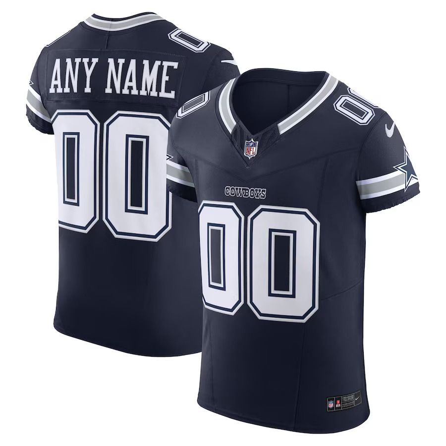 Men Dallas Cowboys Nike Navy Vapor F.U.S.E. Elite Custom NFL Jersey->customized nfl jersey->Custom Jersey